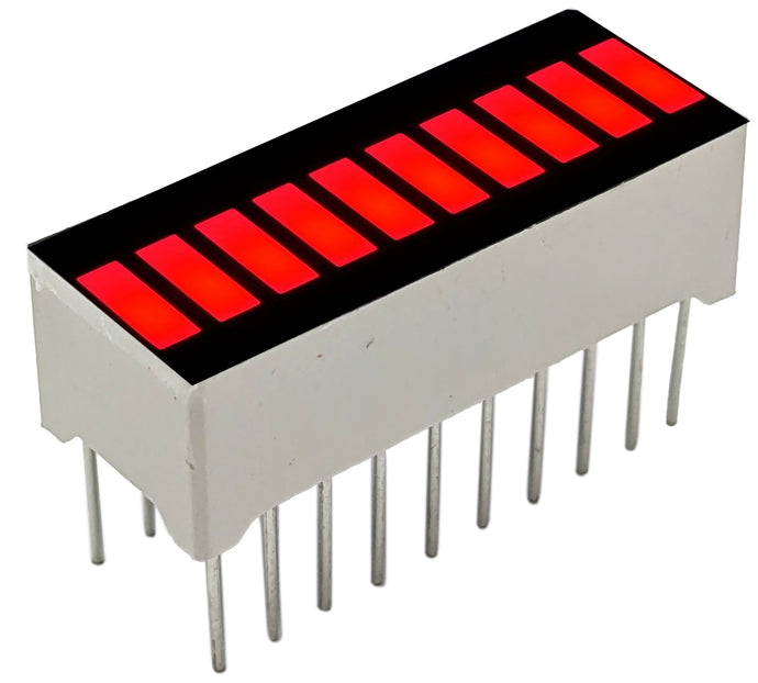 Red LED Bar Graph, 10 Segments