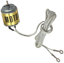 Load image into Gallery viewer, DC Motor for Solar Panel with 3 Foot Clip-on Wire Leads, 1V / 400mA Output, 2mm Diameter Shaft
