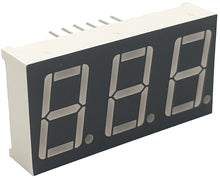 Load image into Gallery viewer, Red 3-Digit Common Anode 7 Segment LED Display, 0.6&quot; Digit Height, 12 Leads
