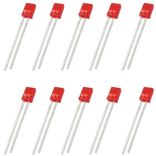 Load image into Gallery viewer, 10 Pack Red Rectangular LEDs, Diffused Lens (5mm x 2mm x 7mm)
