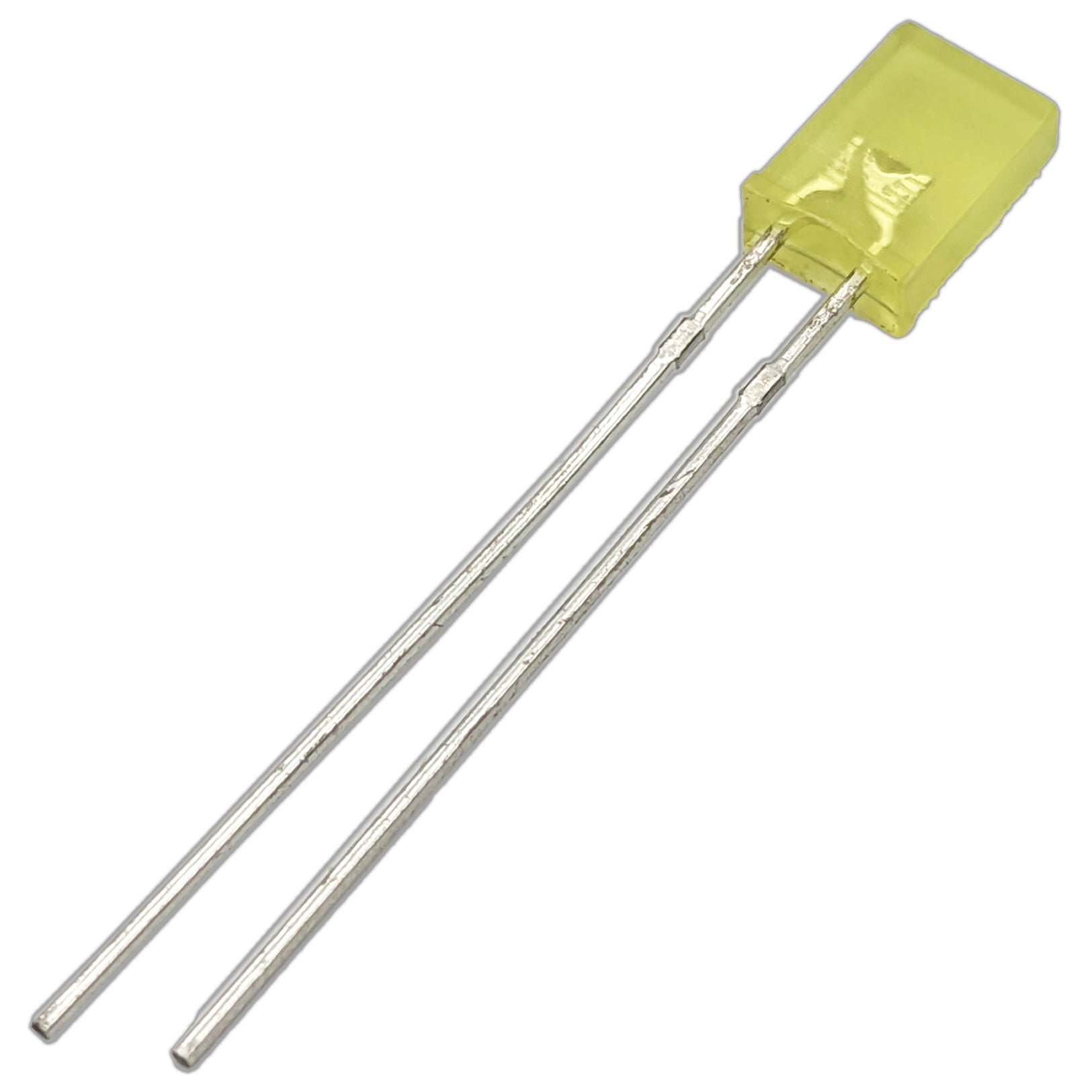 10 Pack Yellow Rectangular LEDs, Diffused Lens (5mm x 2mm x 7mm ...