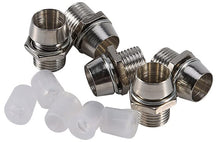 Load image into Gallery viewer, 50 Pack Panel Mount 5mm LED Holder, Bezel Holder for Mount Panel Display Socket Base, Silver Color, Thread Mount Hole Size 8mm
