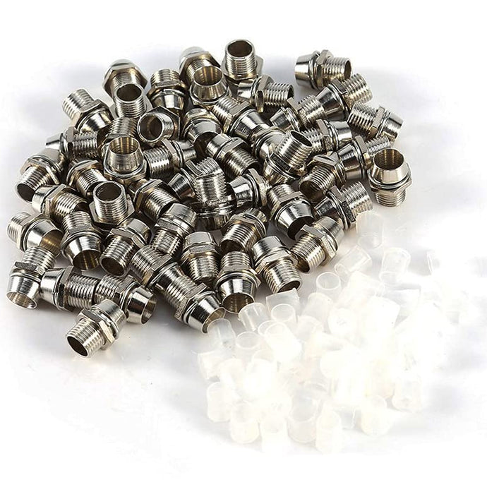 50 Pack Panel Mount 5mm LED Holder, Bezel Holder for Mount Panel Display Socket Base, Silver Color, Thread Mount Hole Size 8mm
