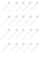 Load image into Gallery viewer, 20 Pack White Diffused Lens LEDs, 5mm Diameter Round Bulb, 2-Pin Light Emitting Diodes (2.0V to 2.4V, 20mA)
