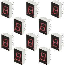 Load image into Gallery viewer, 10 Pack Red Common Anode 7 Segment LED Display, 0.3&quot; Digit Height, 11 Leads
