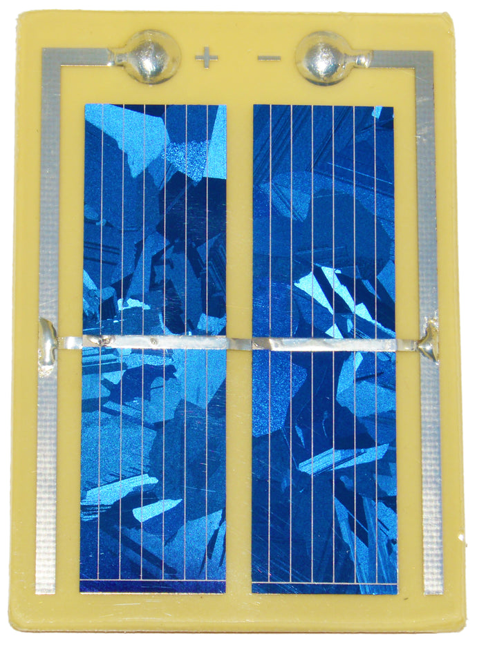 Solar Cell, Voltage 1.0V (Voc), Current 250mA Isc (Typ), Size 62x46mm