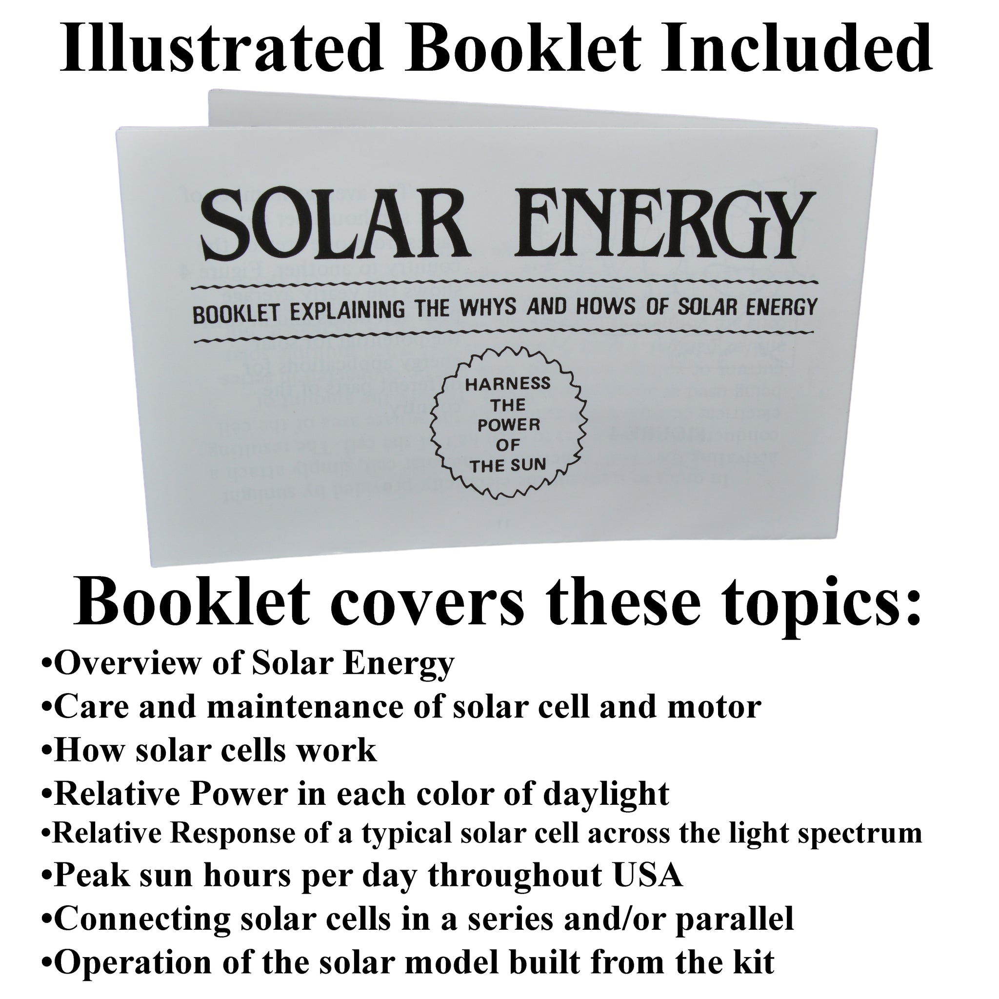 Science Project Guide Book Educational Solar Energy Science Project Kit with Solar Panel, Motor ...