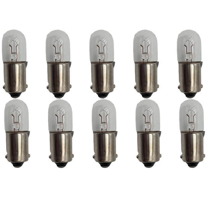 10 Pack T-3 1/4 Miniature Incandescent Lamp with Bayonet Base 6.3V 250mA (AML-44)