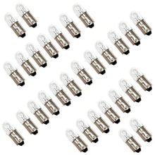 Load image into Gallery viewer, 30 Pack Miniature Incandescent Lamps #47, Clear Lens, Bayonet Base, 6.3V, 150mA, 3000 Average Life Hours, ROHS Compliant
