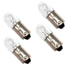 Load image into Gallery viewer, 4 Pack Miniature Incandescent Lamps, Clear Lens, Bayonet Base, 6.3V, 150mA, 3000 Average Life Hours, ROHS Compliant

