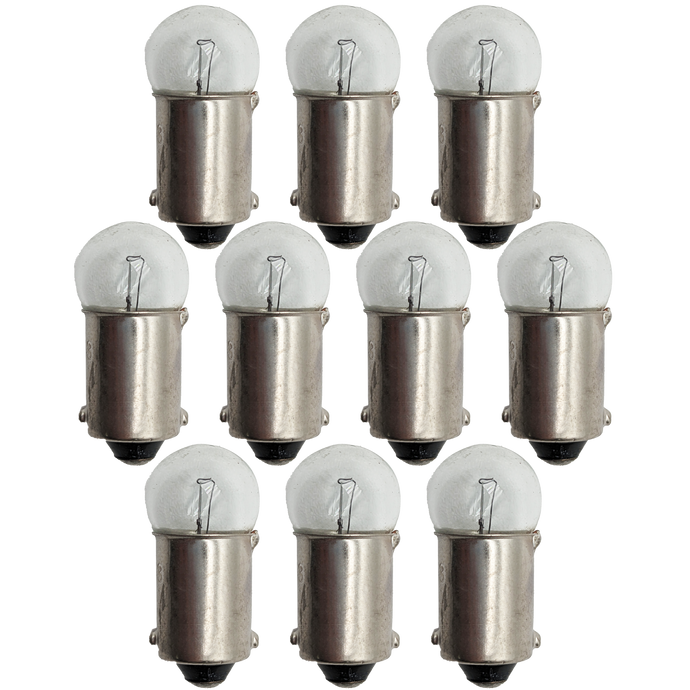 10 Pack G-3 1/2 Round Incandescent Lamp with Bayonet Base, 14.4V, 120mA (AML-53)