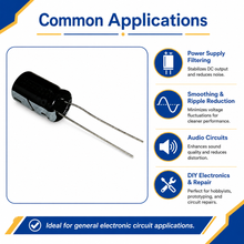 Load image into Gallery viewer, Electrolytic Radial Lead Capacitor 35V 330µF - Pack of 100
