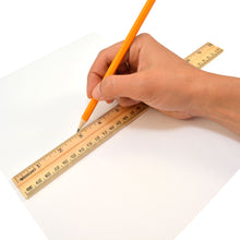 Load image into Gallery viewer, Westcott 12&quot; Wood Ruler Measuring Metric and 1/16&quot; Scale Inches with Single Metal Edge (10377)
