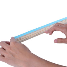 Load image into Gallery viewer, Westcott 12&quot; Wood Ruler Measuring Metric and 1/16&quot; Scale Inches with Single Metal Edge (10377)
