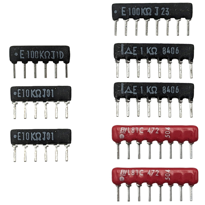 SIP Resistor Network Assortment, Includes Isolated and Bussed, 22 Pieces Total
