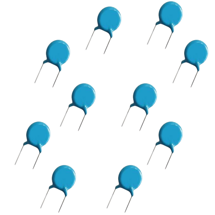 10 Pack 680 pF Ceramic Disc Capacitor, 500V, ±20% Tolerance