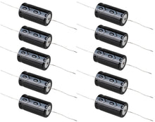 Load image into Gallery viewer, 10 Pack Aluminum Electrolytic Axial Lead Capacitor, 50V 47µF
