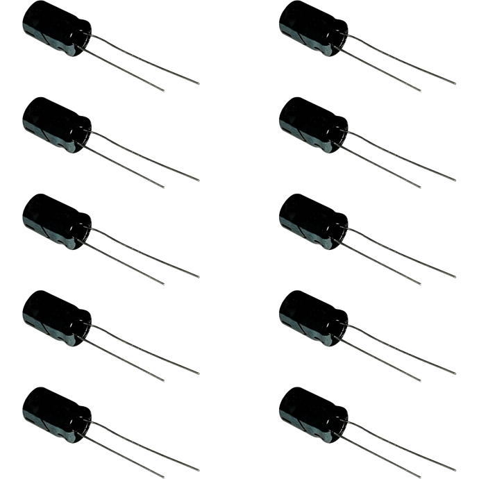 10 Pack Electrolytic Radial Lead Capacitor 35V 2,200µF – SciencePurchase
