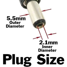 Load image into Gallery viewer, MG Electronics 6V DC 500mA Switching Power Supply, 2.1mm x 5.5mm Barrel Connector, Center Positive (MGT-6500SPS)
