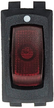 Load image into Gallery viewer, Panel Mount Lighted Rocker Switch, 10A 250VAC / 15A 125VAC, Fits 1.125&quot; x 0.66&quot; Cutout
