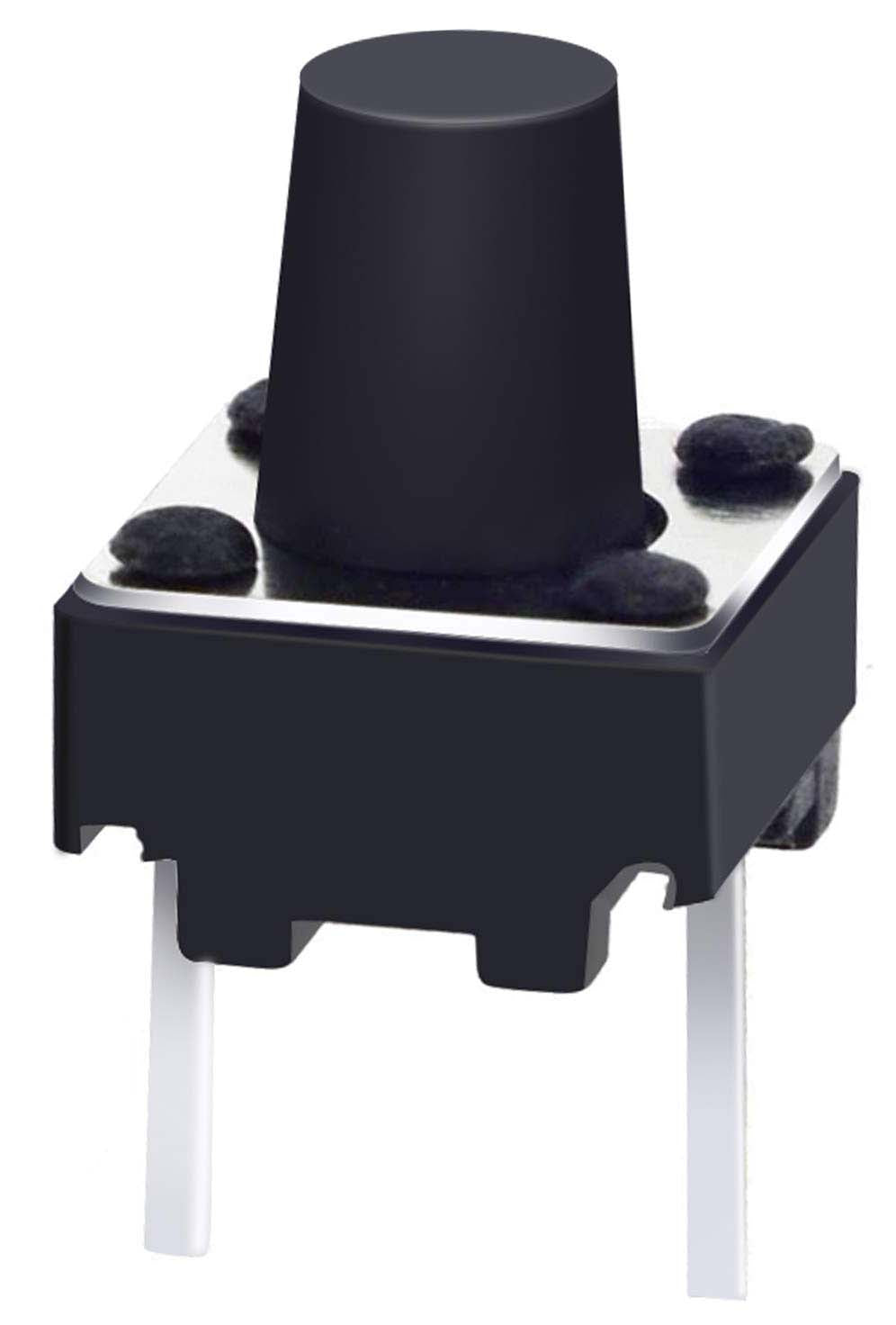 Momentary Tactile Push Button Switch, 2-Pin Through Hole Mount for PCB ...