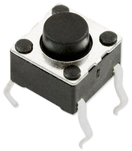 Load image into Gallery viewer, 40 Pack 6mm Square Tactile Momentary Switch with Round Black Button, Button Height 1.5mm
