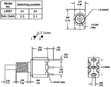 Load image into Gallery viewer, SPDT Alternate Action Pushbutton Switch, On-On, Solder Lug Termination
