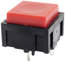 Load image into Gallery viewer, Momentary Switch SPST - Red Square Button (12.4mm x 12.4mm x 10.4mm)

