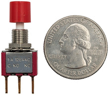 Load image into Gallery viewer, Snap-Acting SPDT Momentary Pushbutton Switch with PC Lead Termination
