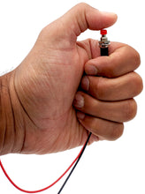 Load image into Gallery viewer, Momentary Switch with 8&quot; Wire Leads, Normally Open, Panel Mount, Red Button
