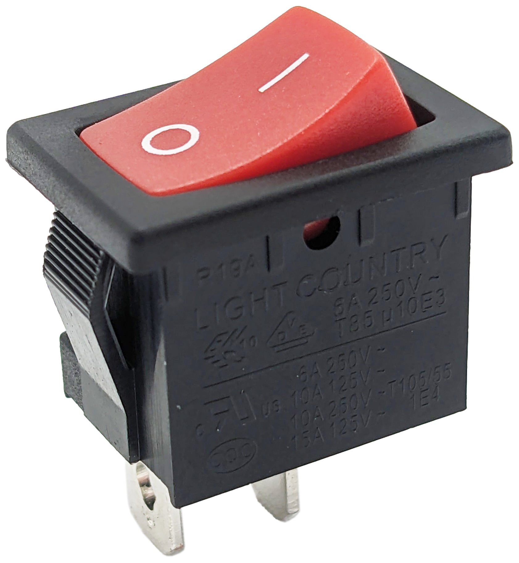 Rocker Switch, SPST, ON-OFF, Red with White Marking – SciencePurchase