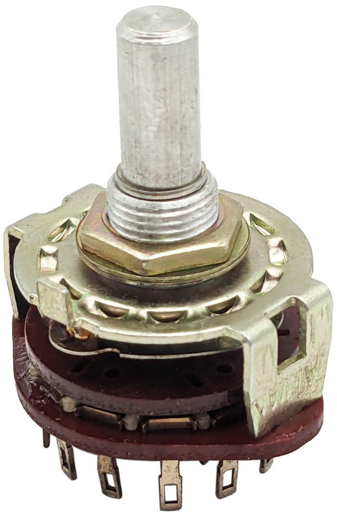 1 Pole 12 Position Non-Shorting Rotary Switch (1P12T) with Solder Lug Termination - Break Before Make