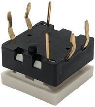 Load image into Gallery viewer, 12mm PCB Push Button Switch with Illuminated Green LED, White Cap
