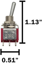 Load image into Gallery viewer, Miniature On-On DPDT Toggle Switch, 6-Pin Solder Lug Termination
