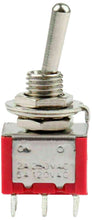 Load image into Gallery viewer, Mini DPDT Toggle Switch ON-ON with 6-Pin Solder Lug Termination, 6A @ 125V AC (0.51&quot; x 0.5&quot; x 1.15&quot;)
