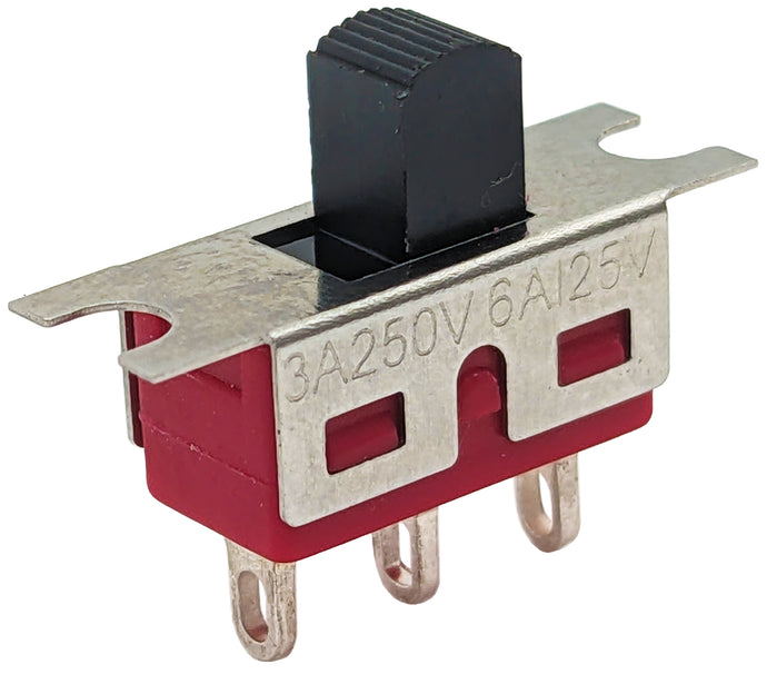 SPDT On-On Mini Slide Switch with 3 Solder Lug Terminals (0.24