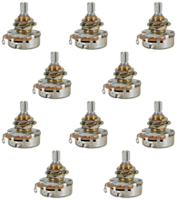 Load image into Gallery viewer, 10 Pack Potentiometer Panel Mount Single Turn 1/2W 5K Ohms Serrated Shaft
