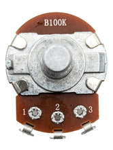 Load image into Gallery viewer, 8 Pack 100K Ohm Potentiometer, 1/2W, Panel Mount, Single Turn, Round Shaft
