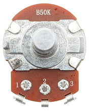 Load image into Gallery viewer, 8 Pack 50K Ohms Potentiometer, 1/2W, Panel Mount, Single Turn, Round Shaft
