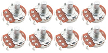 Load image into Gallery viewer, 8 Pack 50K Ohms Potentiometer, 1/2W, Panel Mount, Single Turn, Round Shaft
