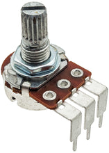 Load image into Gallery viewer, 10 Pack 1K Ohm 1/4W Potentiometer, Panel/PC Mount, Serrated Shaft

