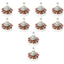 Load image into Gallery viewer, 10 Pack 10K Ohm 2W Single Turn Potentiometer, Panel Mount, Round Slotted Shaft, Solder Lug Termination
