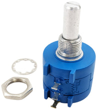 Load image into Gallery viewer, 500Ω 2W Multiturn Potentiometer, 10 Turns, Slotted Shaft, Panel Mount
