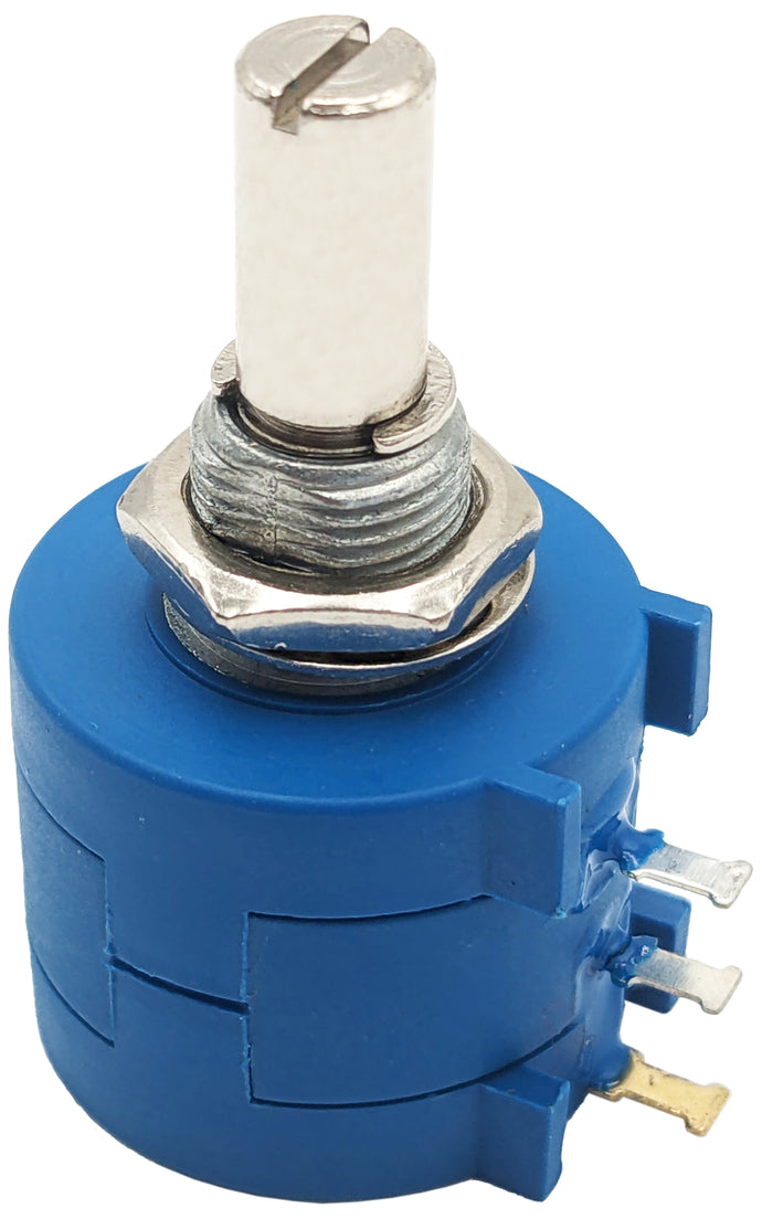 500Ω 2W Multiturn Potentiometer, 10 Turns, Slotted Shaft, Panel Mount
