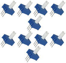 Load image into Gallery viewer, 10 Pack 50K Ohm 1/2W Cermet Potentiometer, Single Turn with Shaft, ⅜-inch Size, PC Pins for Breadboard
