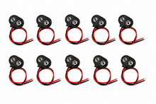 Load image into Gallery viewer, 9v Battery Snap T-Type with Wire Leads - 10 Pack
