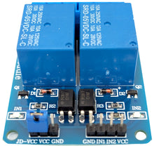 Load image into Gallery viewer, 3 Pack of 2 Channel 5V Relay Module With Low Level Trigger, Can Be Controlled By Arduino, 8051, AVR, PIC, DSP, ARM, ARM, MSP430, TTL logic
