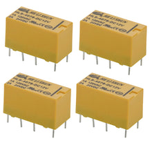 Load image into Gallery viewer, 4 Pack 12V Relay DIP, Coil Arrangement: 2 Form C (DPDT), Capable of Switching Loads up to 2A, HLS-4078-DC12V
