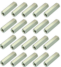 Load image into Gallery viewer, 30 Pack Threaded Spacers ½ Inch Length, #6-32 Thread Size, 0.25 Inches Outer Diameter
