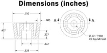 Load image into Gallery viewer, 4 Pack 0.75-inch Diameter Rubber Bumper for #6 Screw, 0.43-inch Height (Black)
